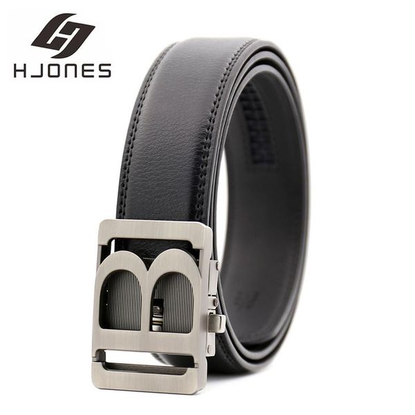 

belts hjones premium belt genuine luxury feel design fashion adjustable for man business hj212-b, Black;brown