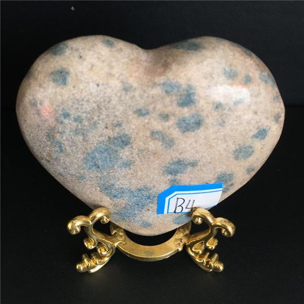 

natural blue pointy quartz crystal heart specimen decorative objects & figurines