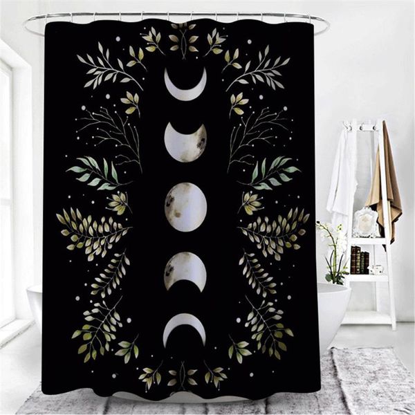 

shower curtains colorful sun moon mandala waterproof thick solid bath bathroom bathtub large wide bathing cover hooks