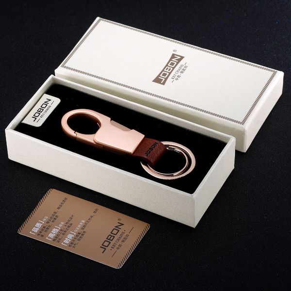 

zhongbang jobon 028 car keychain creative leather metal, Silver