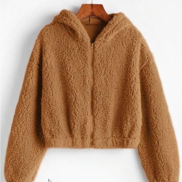 

women's jackets nowsaa women faux fur coat streetwear autumn winter teddy coats long leopard print luxury fake jacket, Black;brown