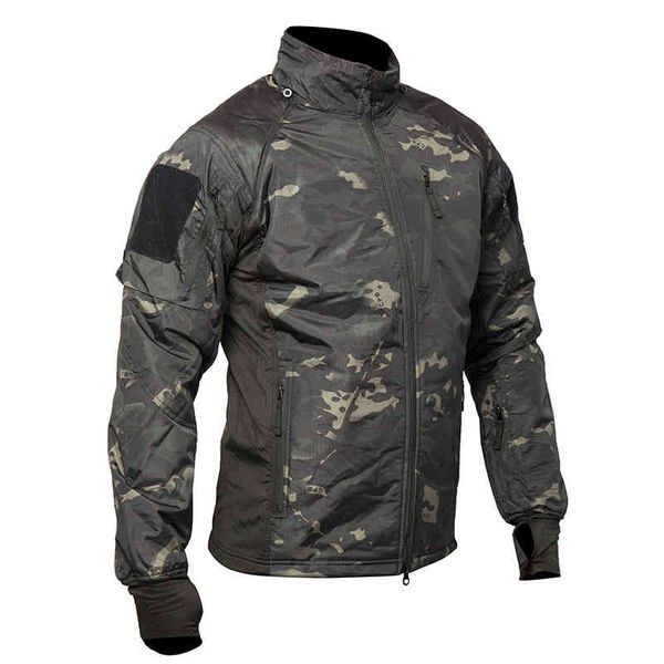 

mege men's tactical et coat fce camouflage military parka combat army outdoor outwear lightweight airsoft paintball gear, Black