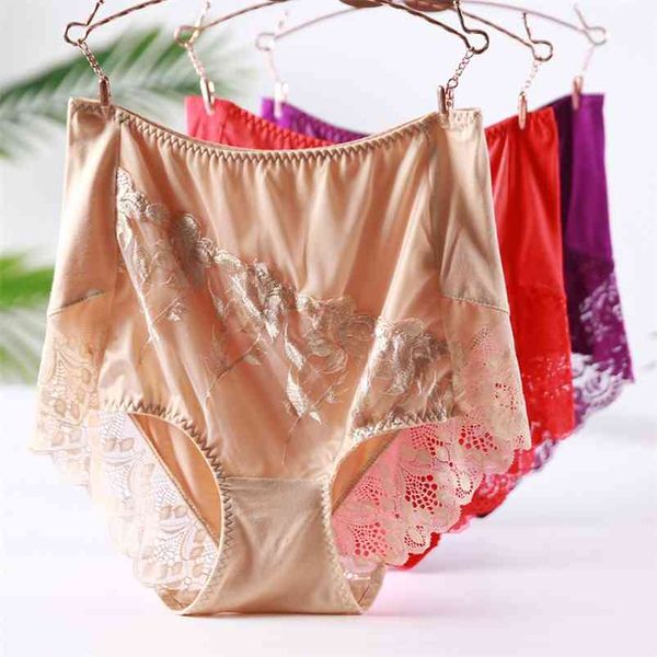 

3pcs/lot women plus size super good embroidered briefs big elasticity modal underwear large size underpant [60-120 kg] 210730, Black;pink