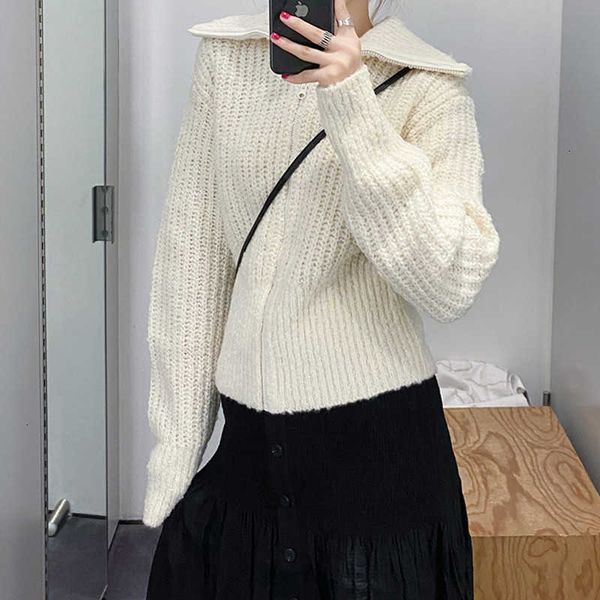 

women's sweaters sweaters women knit zipper sweater laides knitwear cardigan long sleeve turn-down colla ludp, White;black