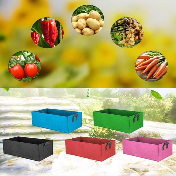 

planters & pots thickness square planting bag fabric grow bags vegetable seedling economic with handles garden flowers containers