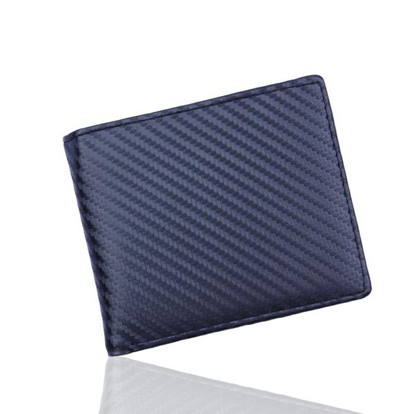 

wallets 2021 fashion men's wallet money imitation carbon fiber pu, Red;black