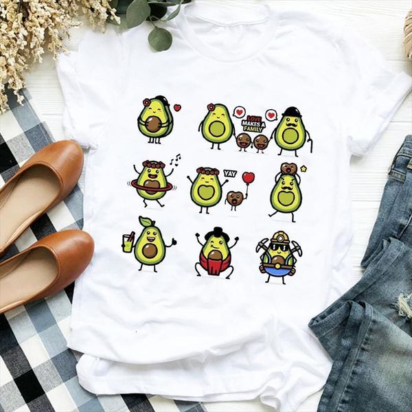 

and women lady cartoon men t shirts avocado love short sleeve ladies tee womens clothes female graphic, White;black