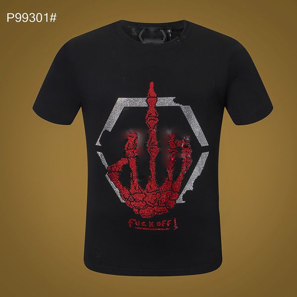

brand t shirt 2021s crystal skull mens -shirt summer basic solid shirt women fashion punk black white print, White;black