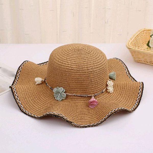 

wide brim hats summer bucket hat women flower korean fashion sun lady breathable sunscreen visor cap in beach, Blue;gray