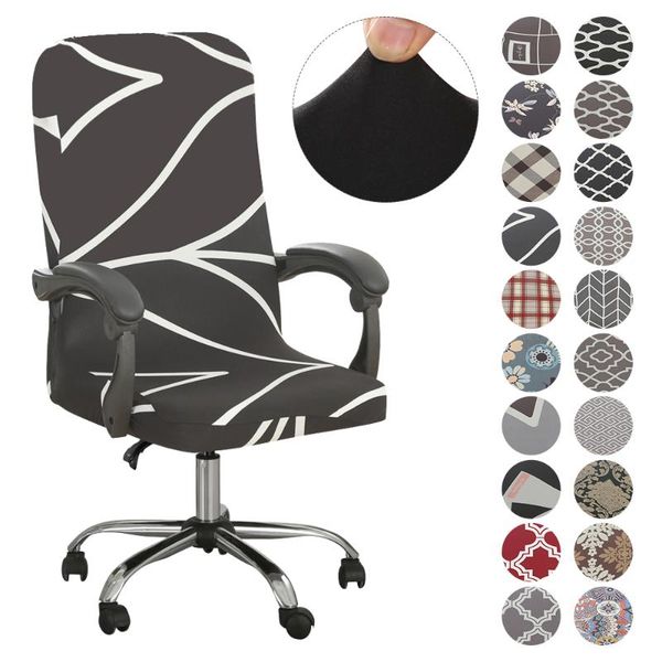 

printed elastic chair covers anti-dirty rotating stretch office computer desk seat cover removable