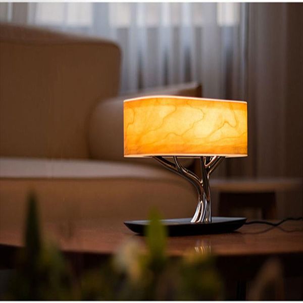 

table lamps modern creative wireless charging smart led lamp bluetooth speaker bedroom bedside lamp,dimming desk with sleep mode