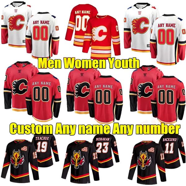 

calgary flames jersey reverse retro hockey jerseys 23 sean monahan 13 johnny gaudreau 17 milan lucic 28 elias lindholm tj brodie matthew tka, Black;red