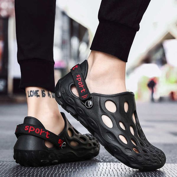 

coconut hole 2021 summer new roman beach shoes sandals men's fashion ysj, Black