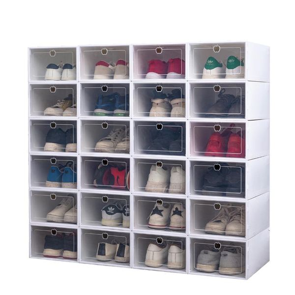 

clothing & wardrobe storage 6pcs shoes box dustproof thickened durable household container transparent plastic shoe organizer and drawer