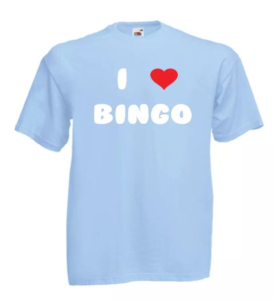 

i love bingo xmas gift idea men women t shirts multi-color s-2xl, White;black