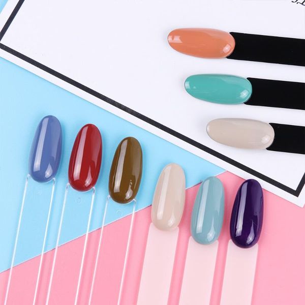 

nail art equipment stz 50/32/24 tips/set false nails fan display acrylic fake tips for gel polish practice tools manicure accessories a23, Silver