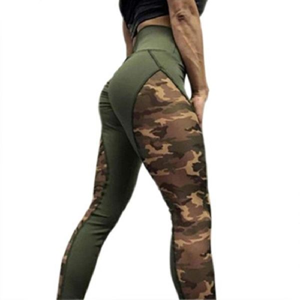 

women's leggings elastic slim women high waist pants camouflage lady scrunch buleggings, Black