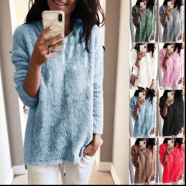 

winter warm knitted pullover womens sweater korean long sleeve wool tunic loose plus size pink, White;black