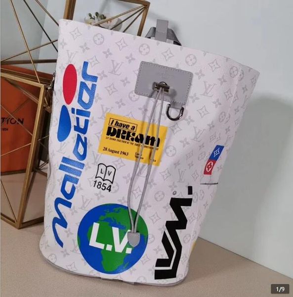 

designer luxury m44616 zaino chalk backpack backpacks fashion women bags shows oxidized leather business totes messenger