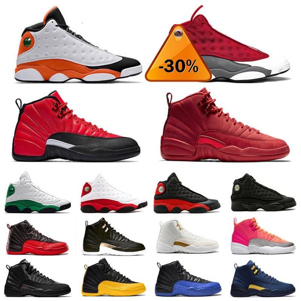 

red flint starfish jumpman 13 mens basketball shoes 12s reverse flu game 12 bred 13s wings gym red men women trainers sports sneakers d, Black