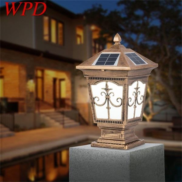 

outdoor solar post light modern patio pillar led waterproof lighting for lawn garden fence gate porch courtyard wall lamps