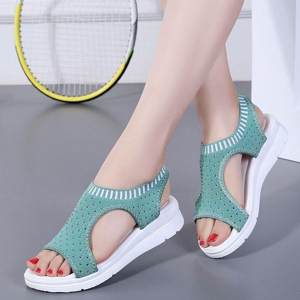 

sandals fashion women breathable comfort ladies summer shoes wedge black white sandal