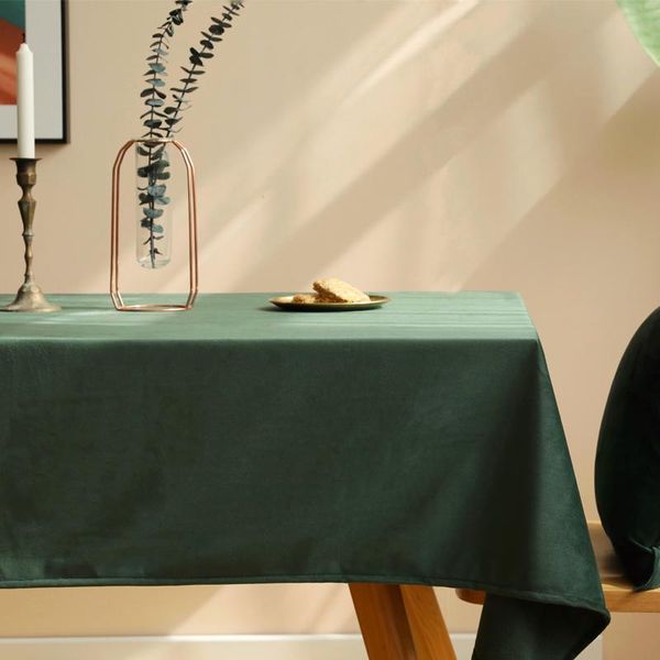 

table cloth modern nordic solid color light luxury party velvet aesthetic nappe rectangulaire kitchen decor dk50tc
