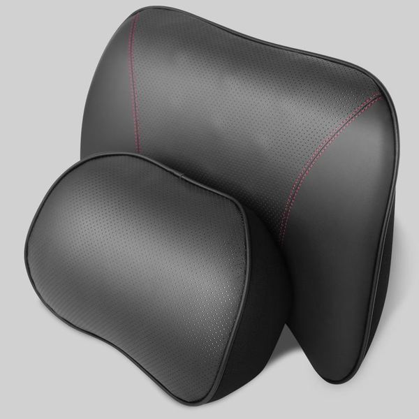 

seat cushions leather car back pillow pillows cushion real support for pain massage comfort breathable memory foam