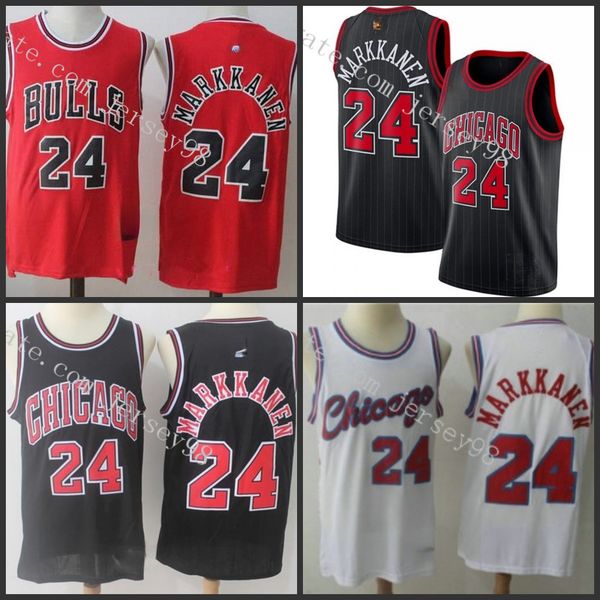 

chicago bulls black #24 laur markkanen greenjersey