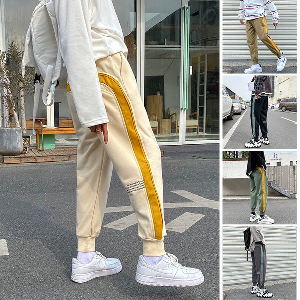 

european american style tech fleece sport pants space cotton trousers men tracksuit bottoms mens joggers tech fleece camo running pants qd80, Black