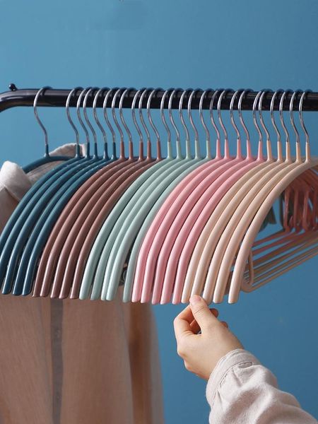 

hangers & racks stainless steel non-slip 10pcs clothes rack shirt trouser hook coat windproof drying wardrobe closet organizer