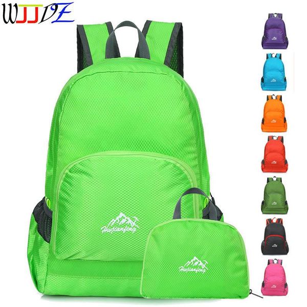 

folding backpack waterproof travel laprucksack for male and women outdoor large shopping bag wjjdz