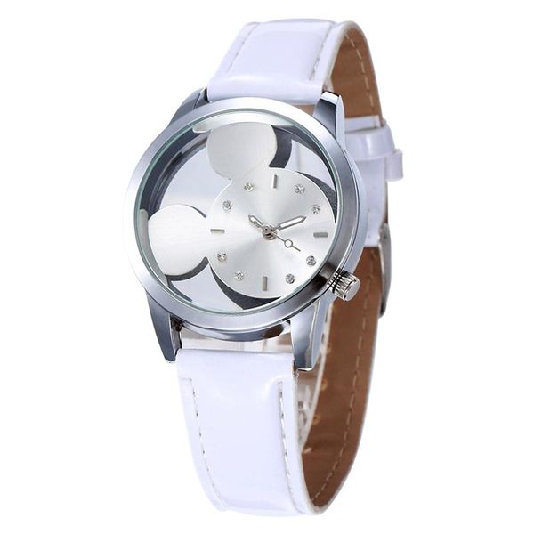 

wristwatches fashion women watches ladies casual leather hollow watch female rhinestones quartz clock gifts relojes, Slivery;brown