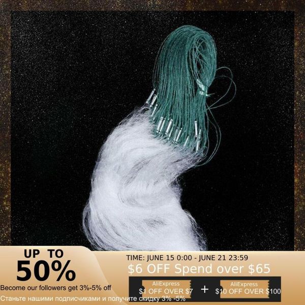 

transparent green white fishing net with floating fish trap monofilament small mesh ill nylon 1pc 30mx1.2m accessories