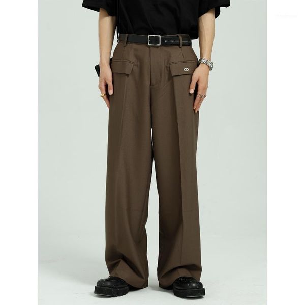 

men's clothing - 2021 spring korean pocket design pants trend casual suit, Black