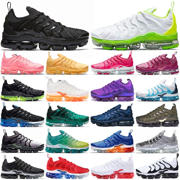 

max vapor tn plus running shoes men women triple black barely volt creamsicle atlanta noble red wolf grey zebra usa tns mens womens outdoor