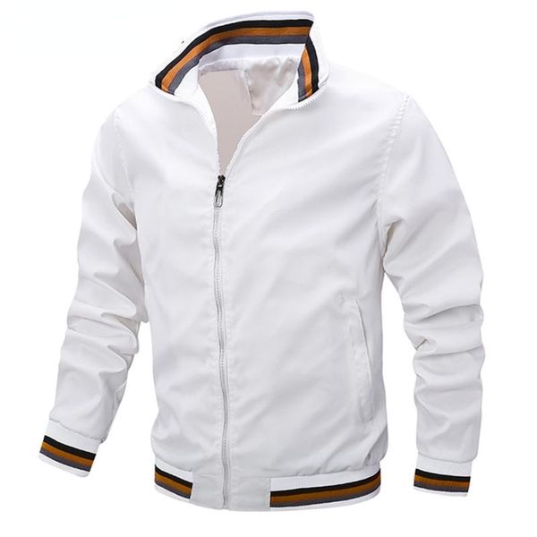 

men's jackets spring men casual jacket stand collar baseball lightweight bomber autumn coat fashion clothing solid color, Black;brown