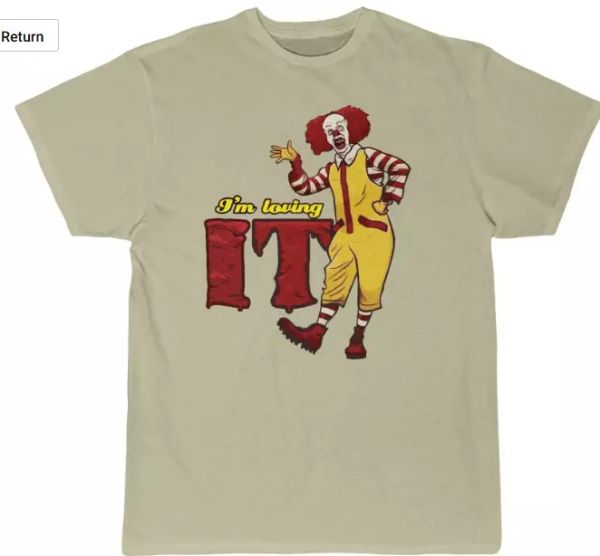 

i'm lovin' it mcdonalds parody men's short sleeve tee, White;black