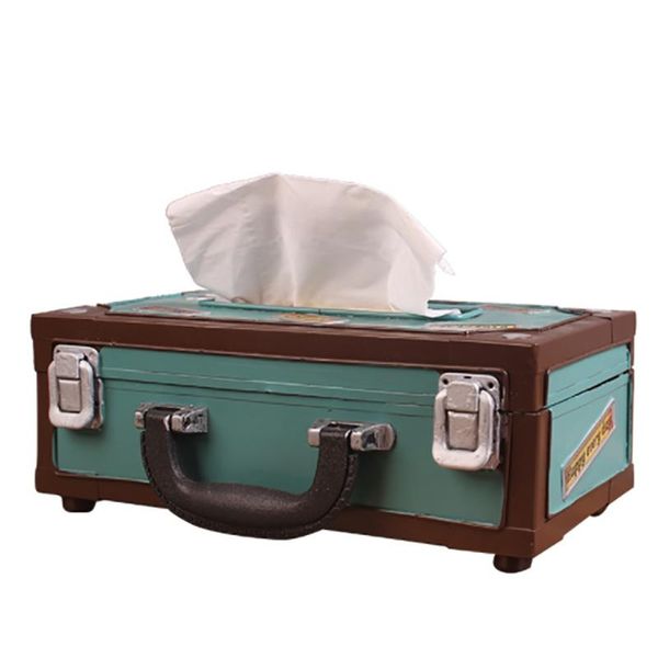

retro suitcase shape tissue box napkin storage container holder home bar office boxes & napkins