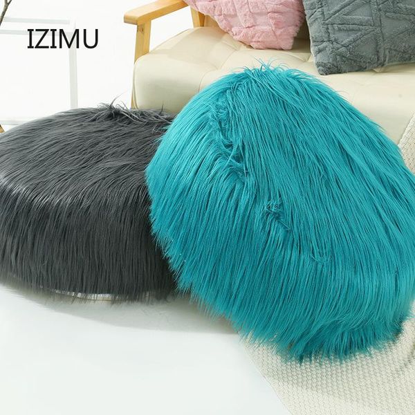 

cushion/decorative pillow 55x25cm nordic plush chair detachable futon seat deluxe inflatable comfortable yoga mat round meditation