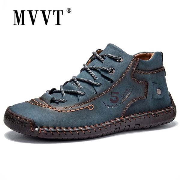 

handmade leather men shoes casual split loafers comfort walking flats 220309, Black