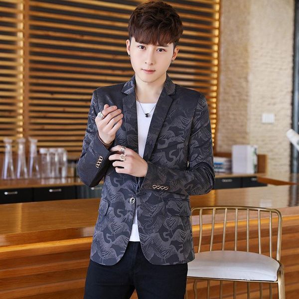 

men's suits & blazers fall 2021 men leisure suits, cultivate one's morality handsome blazer teenagers printed, White;black