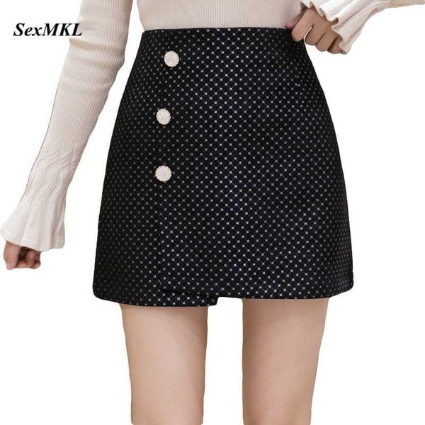 

women mini black skirts fashion high waist a line casual mujer faldas elegant slim summer short harajuku plaid skirt 210528