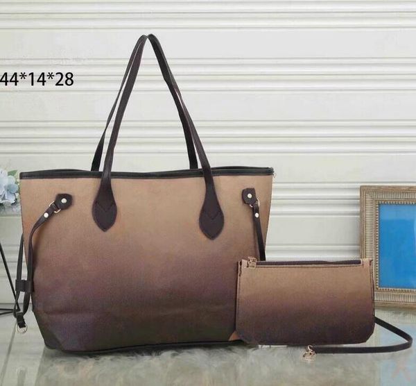 

2 pcs set bag women purse handbag old cobbler with wallet upgraded version high-quality coated canvas single shoulder bags mother totes disc