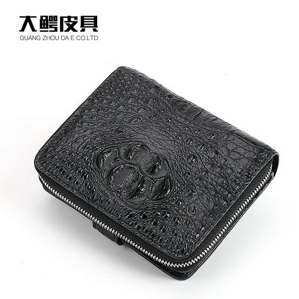 

wallet skin men's hand bag card leather skull short, Red;black