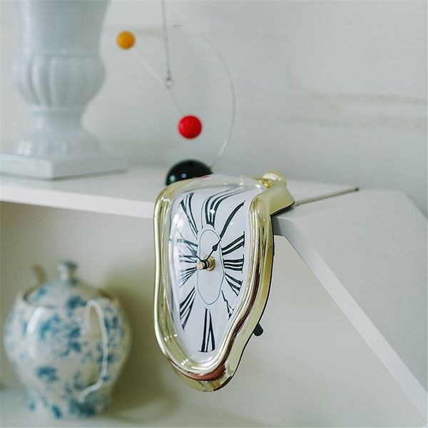 

wall clocks clock modern design melting distorted decoration gift home garden surrealist salvador dali style watch
