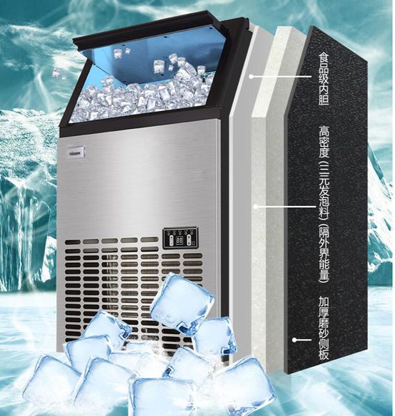 Commercial Ice Machine Milk Tea Shop Pequeno e grande barra automática de gelo fabricante