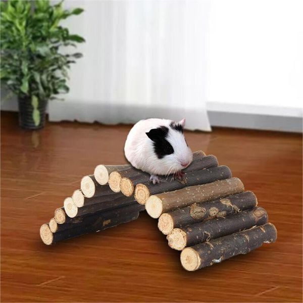 

small animal supplies wooden fence bridge toy hamster guinea pigs hedgehog pet cage decor