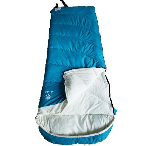 

sleeping bag winter thickening single down outdoor camping cold and warm-blue bags