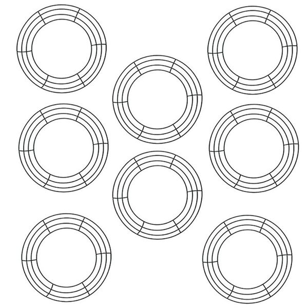 

decorative flowers & wreaths diy christmas decoration wire wreath frame round iron ring wall hanging for wedding metal garland crafts suppli